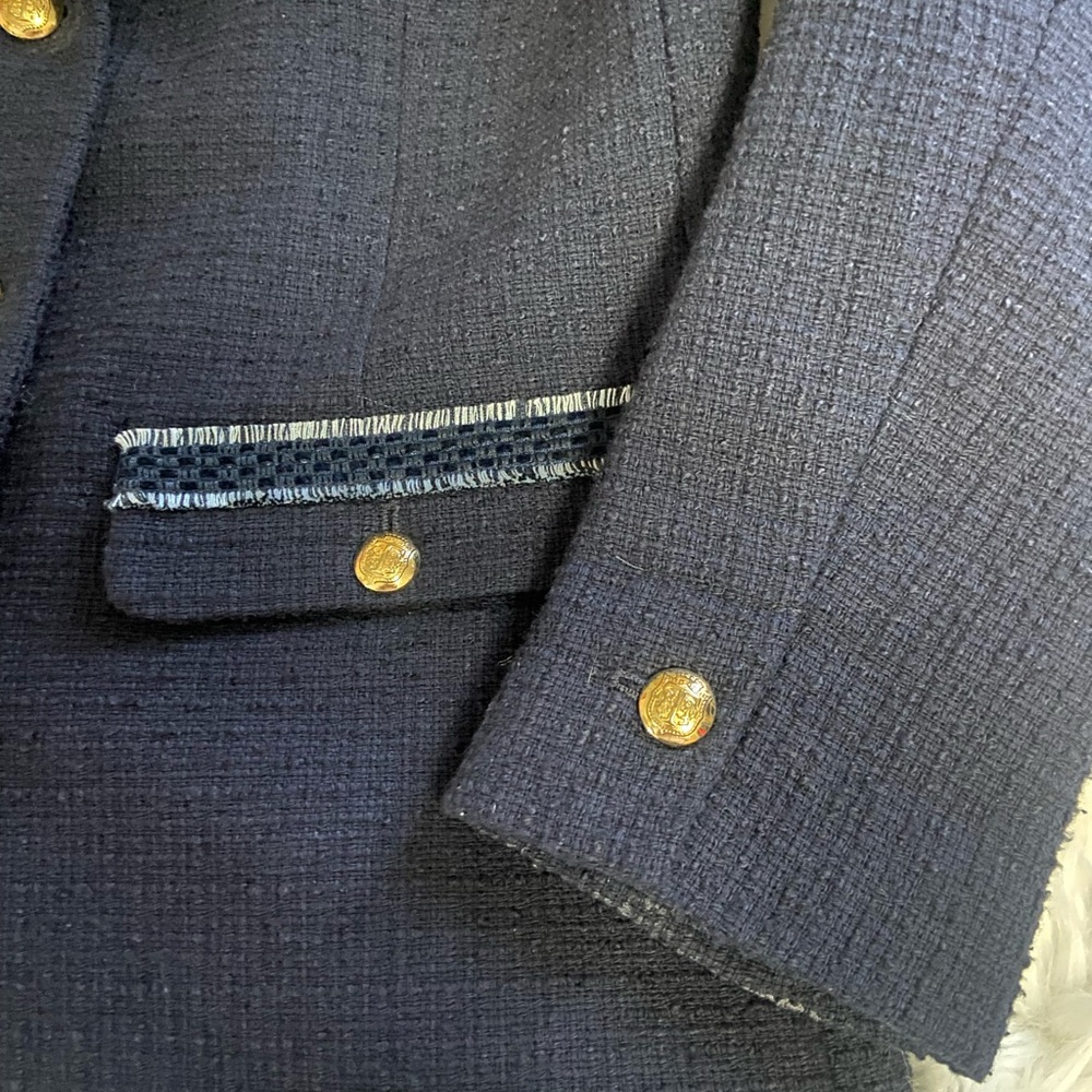 Talbot Sz 6 Navy Women’s Blazer with Gold Buttons - Picture 13 of 15
